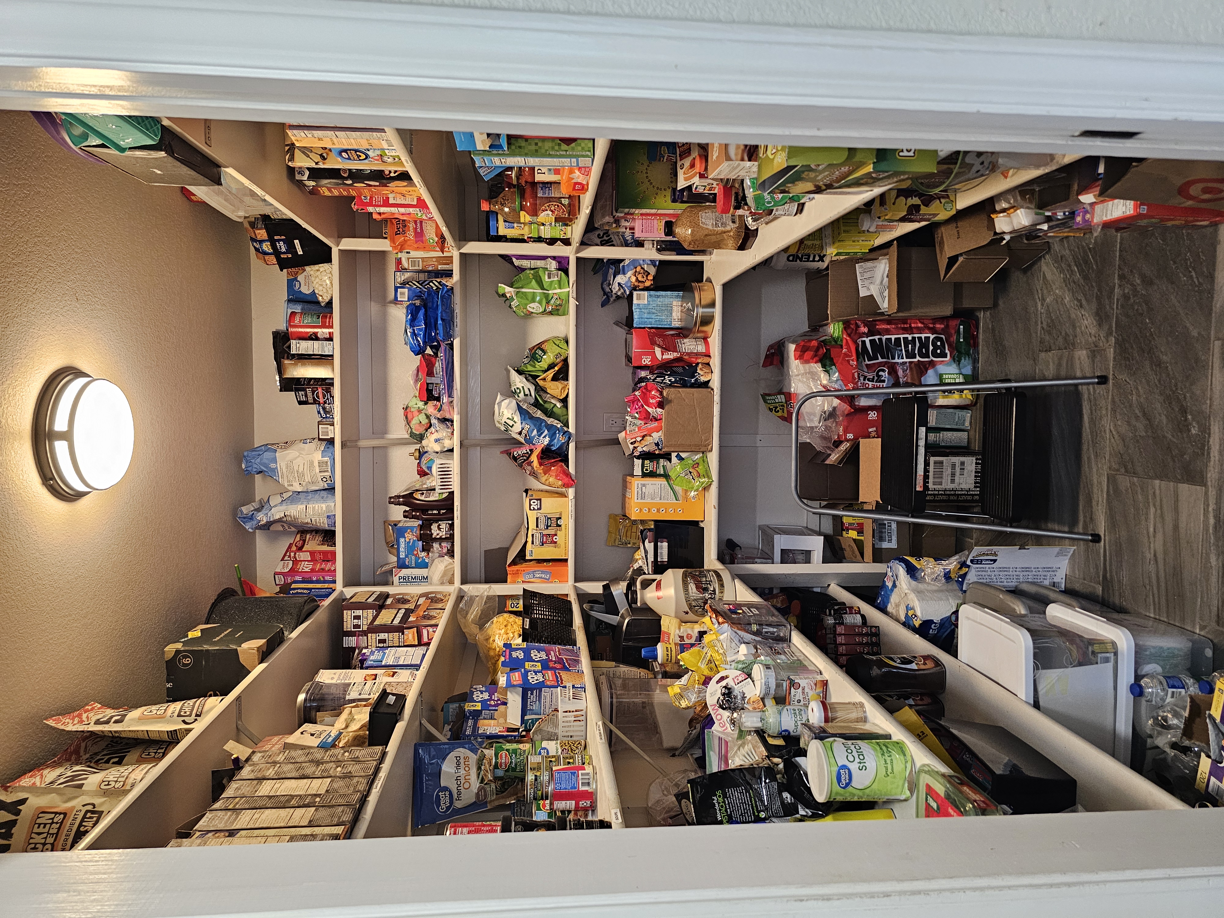 Cluttered pantry before Clarity for Your Chaos